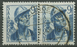 Saarland 1947 Wiederaufbau Des Saarlandes 247 Waagerechtes Paar Gestempelt - Used Stamps