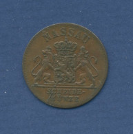 Nassau Herzogtum Pfennig 1862 Herzog Adolph, J 57 Fast Vz (m2054) - Kleine Munten & Andere Onderverdelingen