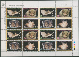 Zypern 2003 WWF Hufeisennase Zusammendruck-Bogen 1015/18 ZD Postfrisch (C90349) - Neufs