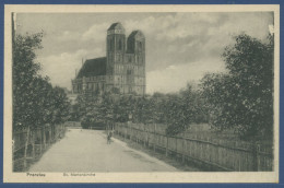 Prenzlau Blick Auf Die St. Marienkirche, Gelaufen Als Feldpost 1916 (AK1793) - Prenzlau