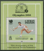 Cayman Islands 1988 Olympia Sommerspiele Seoul Tennis Block 17 Postfr. (C93870) - Iles Caïmans