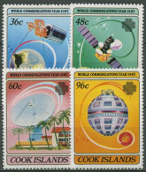 Cook-Inseln 1983 Weltkommunikationsjahr Satelliten 927/30 Postfrisch - Cookeilanden
