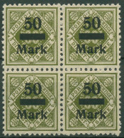 Württemberg Dienstmarken 1922/23 Mit Aufdruck 165 4er-Block Postfrisch - Mint