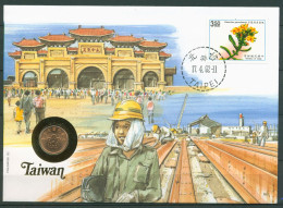 Taiwan 1992 Tempel Numisbrief 1/2 Yuan (N496) - Taiwán