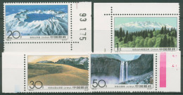 China 1993 Gebirge Changbai San Wald Wasserfall 2487/90 Mit Rand Postfrisch - Neufs