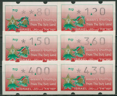 Israel ATM 1992 Automatenmarken Versandstellensatz 6 Werte, ATM 4 S4 Postfrisch - Frankeervignetten (Frama)