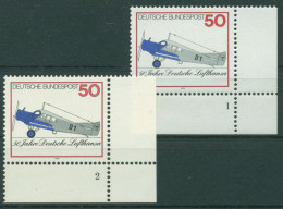 Bund 1976 Deutsche Lufthansa 878 Ecke 4 Formnummer 1,2 Postfrisch (E945) - Ungebraucht