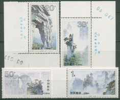China 1994 UNESCO-Welterbe Wulingyuan Berge 2547/50 Teils Ecken Postfrisch - Neufs