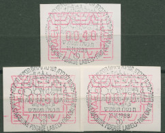 Israel ATM 1988 Automatenmarken Satz 3 Werte, ATM 1 B S1 Gestempelt - Vignettes D'affranchissement (Frama)