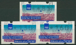 Israel ATM 1993 Weihnachten Versandstellensatz 3 Werte, ATM 6 S1 Gestempelt - Automatenmarken (Frama)