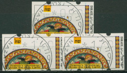 Israel ATM 1994 Weihnachten, Automat 018, Satz 3 Werte, ATM 24.1 S1 Gestempelt - Franking Labels