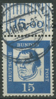 Bund 1961 Bedeutende Deutsche Mit Oberrand 351 Y W OR Gestempelt - Used Stamps