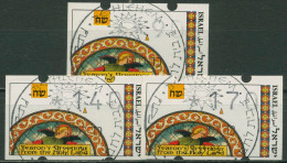 Israel ATM 1994 Weihnachten Versandstellenatz 3 Werte, ATM 23 S1 Gestempelt - Automatenmarken (Frama)