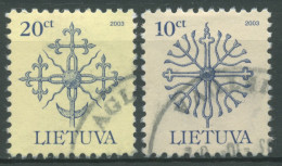 Litauen 2003 Geschmiedete Denkmalspitzen 717/18 C III Gestempelt - Lituanie