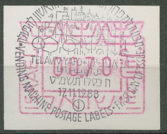 Israel ATM 1988 Automatenmarken Einzelwert, ATM 1 D Gestempelt - Franking Labels