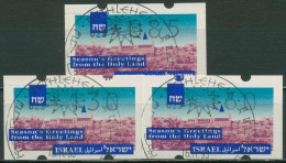 Israel ATM 1993 Weihnachten Automat 023, Porto-Satz 3 Werte, ATM 7 S1 Gestempelt - Automatenmarken (Frama)