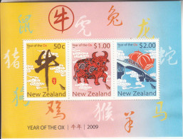 2009 New Zealand Year Of The Ox  Souvenir Sheet MNH @BELOW FACE VALUE - Nuevos