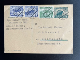 POLAND POLSKA 1936 POSTCARD LUBLIN TO ROTTERDAM 26-09-1936 POLEN ESPERANTO - Interi Postali