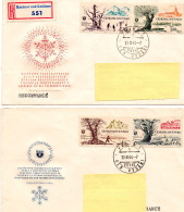 TCHECOSLOVAQUIE.1964.  "TOURISME". 2 FDC POUR LA FRANCE. - Autres & Non Classés