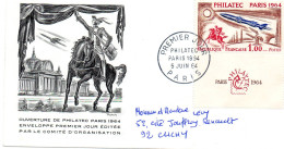 FRANCE.1964. "PHILATEC-PARIS".SCIENCE ET TECHNIQUES. FDC AYANT CIRCULE. - Telekom