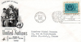 ONU.1959."AIDE AUX REFUGIES".FDC - Refugees