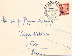 DANEMARK.1957. "AIDE AUX REFUGIES HONGROIS".Y&T 374. LETTRE Pour La Norvège - Refugiados