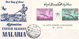 AFGHANISTAN.1961. "LUTTE CONTRE LE PALUDISME".(MALARIA).FDC.BLOC NON DENTELE - Medicine