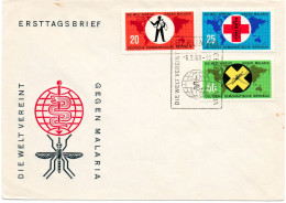 ALLEMAGNE DDR.1963. FDC "ERADICATION DU PALUDISME".(MALARIA).CROIX-ROUGE. - Enfermedades