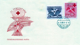 TCHECOSLOVAQUIE.1949.  THEMES: CROIX-ROUGE.FAUNE.FLORE... FDC. - Croce Rossa