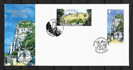 RARE 2019 Joint Gibraltar And Luxembourg, MIXED FDC GIBRALTAR WITH BOTH STAMPS: Casemates - Gezamelijke Uitgaven