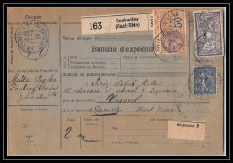25341/ Bulletin D'expédition France Colis Postaux Fiscal Haut Rhin Guebwiller 1927 Pour Vesoul Merson 206 - Cartas & Documentos
