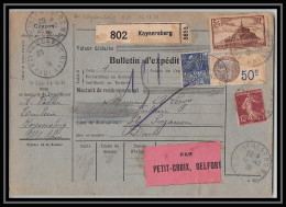 25344/ Bulletin D'expédition France Colis Postaux Fiscal Haut Rhin Kaysersberg POUR Sainte-Suzanne 1931 - Covers & Documents