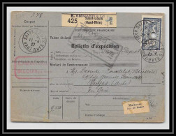 25365/ Bulletin D'expédition France Colis Postal Saint Louis Bel Affranchissement Mixte Type Merson 1927 - Cartas & Documentos