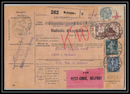 25346/ Bulletin D'expédition France Colis Postaux Fiscal Haut Rhin Saint-Louis 1932 Pour Lyon  - Storia Postale