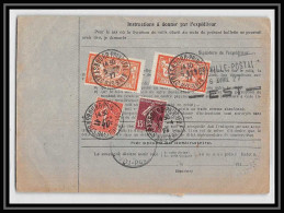 25270/ Bulletin D'expédition France Colis Postaux Fiscal Strasbourg Ppal Pour Lignéville Vosges En Gare 1927 Merson 145 - Storia Postale