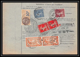 25259/ Bulletin D'expédition France Colis Postaux Fiscal Bas-Rhin Strasbourg Cathédrale Pour Villerupt 1927 Merson N°145 - Cartas & Documentos