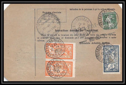 25245/ Bulletin D'expédition France Colis Postaux Fiscal Strasbourg Ppal Pour Toul 1927 Merson N°123 145 Valeur Déclarée - Storia Postale