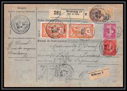 25241/ Bulletin D'expédition France Colis Postaux Fiscal Bas-Rhin Strasbourg 4 Pour Salins Jura 1927 Merson N°145 - Briefe U. Dokumente