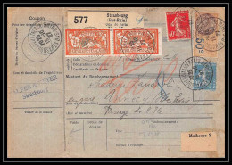 25235/ Bulletin D'expédition France Colis Postaux Fiscal Bas-Rhin Strasbourg Pour Annecy 1927 Haute Savoie Merson N°145 - Cartas & Documentos