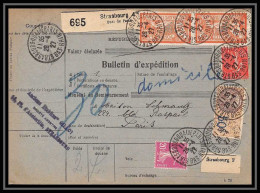 25229/ Bulletin D'expédition France Colis Postaux Fiscal Bas-Rhin Strasbourg 4 1927 Pour Paris Merson N°145 Belle Frappe - Cartas & Documentos