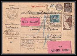 25213/ Bulletin D'expédition France Colis Postaux Fiscal Strasbourg 1 1931 Pour St Etienne Loire 239+260 Mont St Michel - Covers & Documents