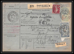 25209/ Bulletin D'expédition France Colis Postaux Fiscal Bas-Rhin Strasbourg Ppal A 1927 Pour Seine Et Oise Merson N°123 - Covers & Documents