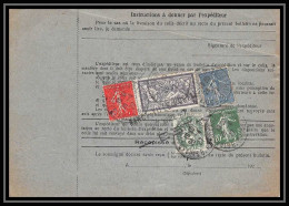 25201/ Bulletin D'expédition France Colis Postaux Fiscal Bas-Rhin 1927 Strasbourg Pour Saint Florent Cher Merson N°206 - Covers & Documents