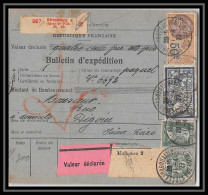 25203/ Bulletin D'expédition France Colis Postaux Fiscal Bas-Rhin Strasbourg 1927 Digoin Valeur Déclarée Merson 123 - Covers & Documents