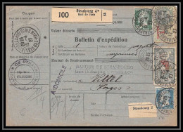 25200 Bulletin D'expédition France Colis Postaux Fiscal Bas-Rhin Strasbourg 1927 Vittell Vosges Merson N° 207 A DOMICILE - Lettres & Documents