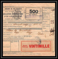 25177 Bulletin D'expédition France Colis Postaux Fiscal Chemin De Fer LA SEYNE TAMARIS 12/12/1925 Poppi Italie (italy) - Covers & Documents