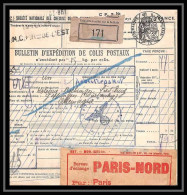 25142 Bulletin D'expédition France Colis Postaux Fiscal Le Perreux 13/2/1943 Pour Göppingen Par Koln Allemagne Germany - Brieven & Documenten