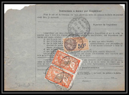 25095 Bulletin D'expédition France Colis Postaux Fiscal Bas Rhin - 1927 Lutzelhouse Merson 145 Alsace-Lorraine  - Storia Postale