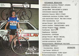 CARTE CYCLISME OSCAR DIERICKX TEAM PERLAV 1983 ( COUPE, FORMAT 10 X 14,5 ) - Cyclisme