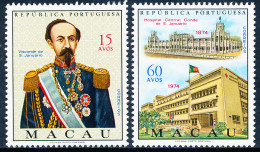 Macau - 1974 - Visconde S. Januário / Central Hospital - MNG - Unused Stamps